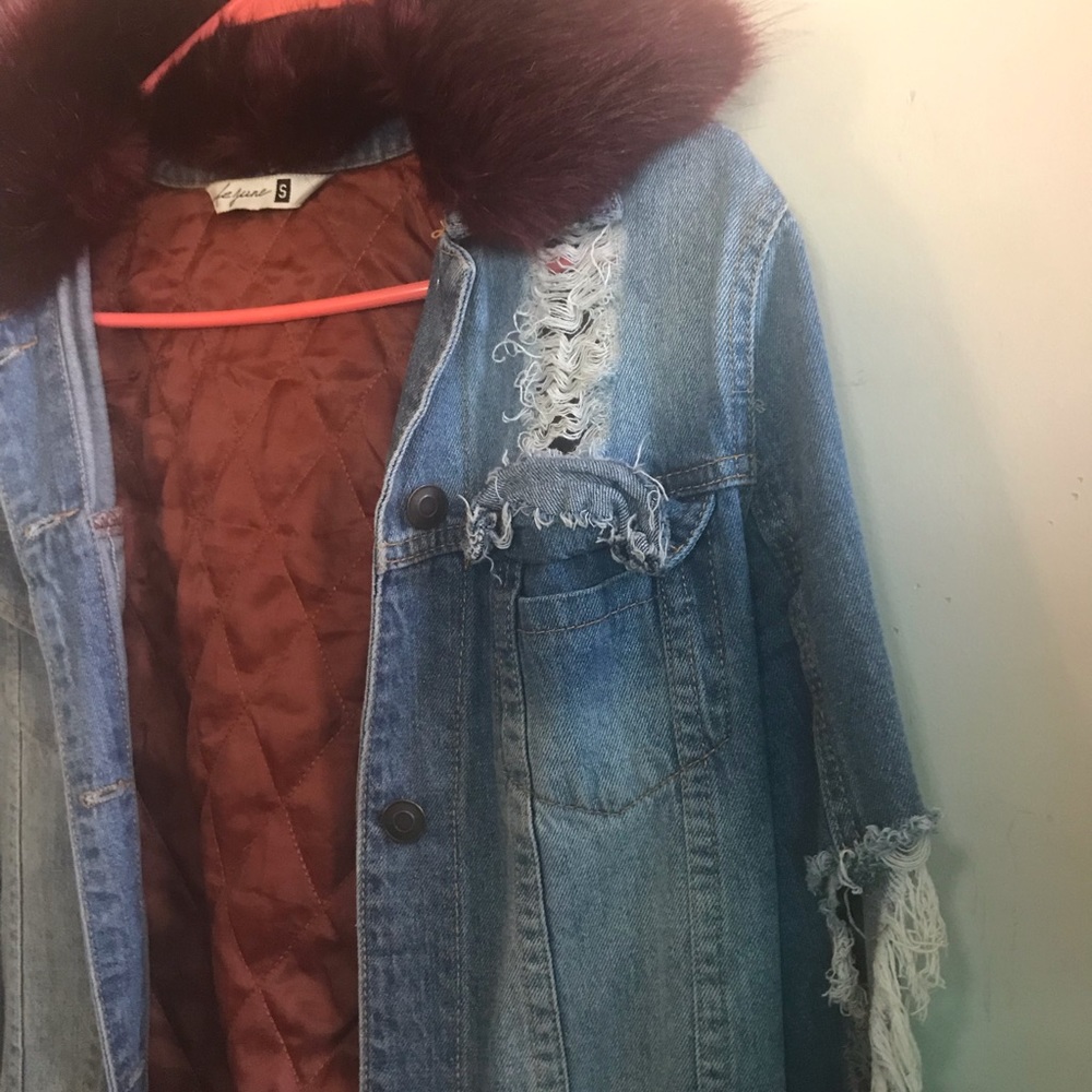 Fur rim jacket